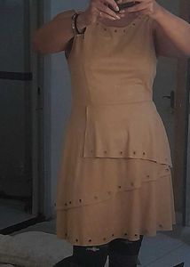 Beidge Suede Dresses w/eyelets for 32-34 chest
