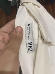Zara White High Waisted Shorts
