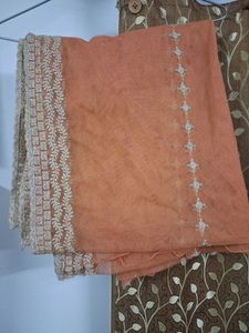 Elegant Peach Embroidered Suit
