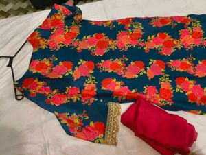 Floral Print Kurta Set