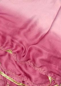 Beautiful Pink Ombre Saree with Gold Border