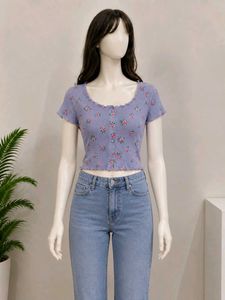 Cute Floral Button-Up Cardigan