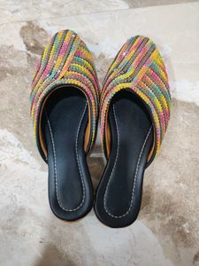 Embellished Mules - Colorful Flats