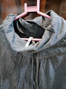 Gray Knitted Hoodie