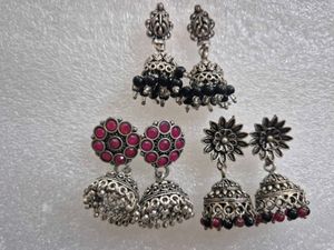Elegant Jhumka Earrings Set - Unused