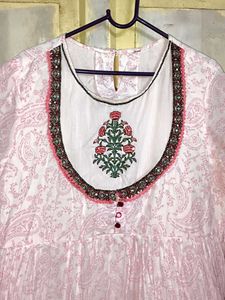 Juniper Pink Paisley Print Kurta