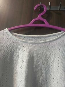 Cropped White Long Sleeve Top