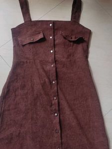 Brown Button-Up Dress