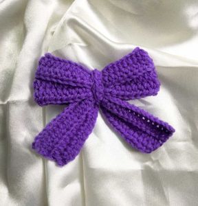 Handmade Crochet Bow Hair Clip