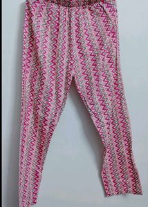 Pink Chevron Print Palazzos