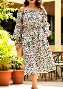 Blush Floral Off-Shoulder Dress large size