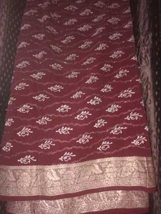 Elegant Maroon Saree