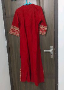 New Unused PureCotton Premium Ajrak AnarkaliSuit