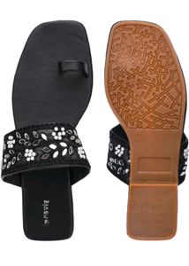 Embellished Toe Ring Sandals