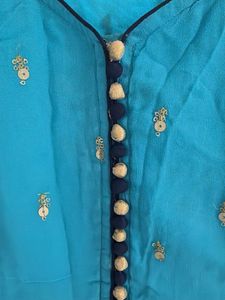 custom made Beautiful Blue and Navy Ethnic Gown