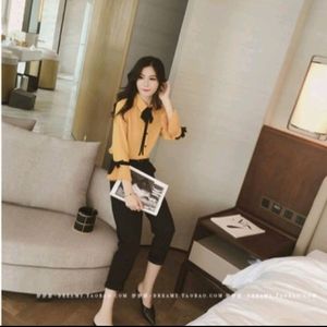 Korean Shirt For Office/work In Beautiful Mustered