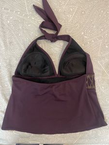 purple plum halter neck top