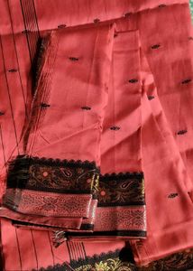 Elegant Peach Silk Saree excellent quality