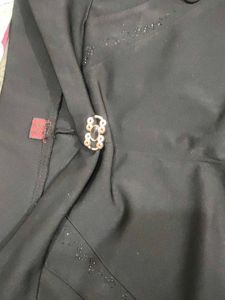 Chic Black Pants/jeggings with Embellished Pockets