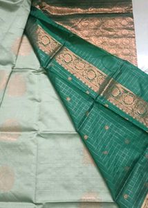 Elegant Ethnic Benarasi Silk Saree Green 💚