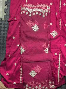 Indo Era Maroon Embellished Kurta Set XXL Size