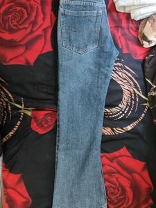 Flared Blue Denim Jeans