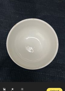 Set of 10 Glossy White Ceramic Bowls