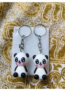 Cute Panda Keychain Set
