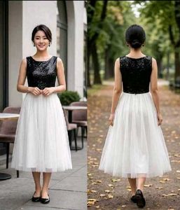 🐼CUTE BLACK &amp; WHITE 3-LAYERED DRESS💕
