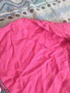 Pink Mirror Work Kurta