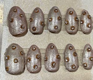 Desi Sparkling Press-On Nails with Gems