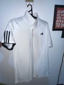 Adidas White Polo T-Shirt