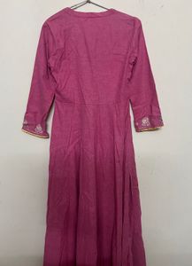 Pink Embroidered Cotton Kurta 💗