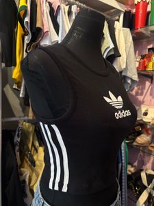 Adidas Black Cropped Tank Top