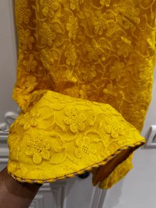 Sale - Yellow Floral Lace Sleeveless Top