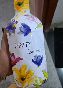 Handcrafted 'Happy Birthday' Bottle