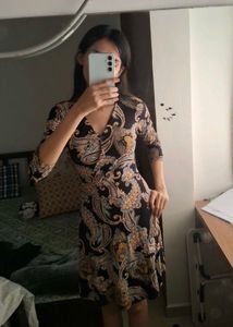 Stylish Paisley Print Dress