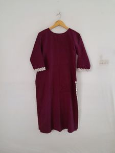 Dark Purple Kurta Set (Women's)