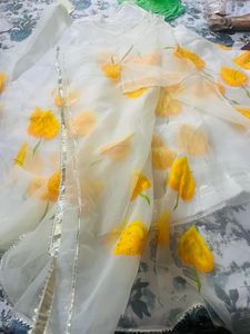Elegant Yellow Floral Lehenga Choli