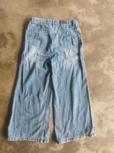 light blue faded jean
