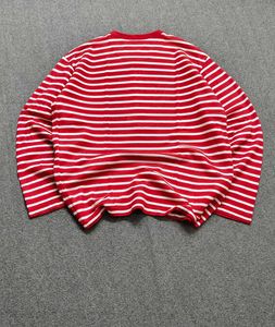 Uniqlo Red Striped Long Sleeve Warm T-Shirt