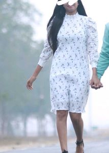 Floral White Dress