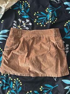 Brown Corduroy Mini Skirt