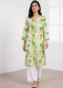 Combo of Green & Magenta Floral Print Kurta