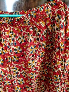 Maroon Kurta Set with Floral Print