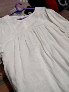 Elegant White Babydoll Top