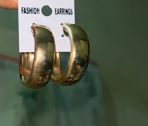 Chic Gold-Tone Twisted Hoop Earrings