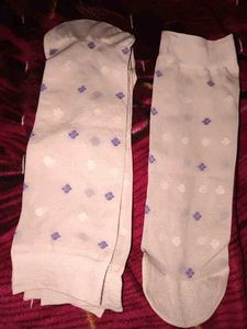 Sheer Patterned Socks with Anklet