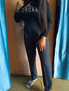 🤍🖤Elegant Grey High-Waisted Pants🖤🤍