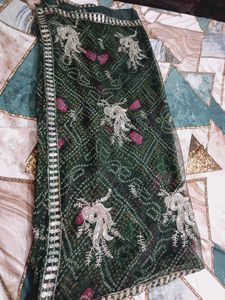 Embroidered Georgette Saree